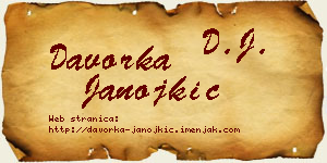 Davorka Janojkić vizit kartica